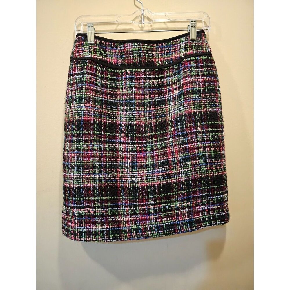 Women's Talbots Petites Tweed Wool Blend Straight Skirt Size 6P‎ Multi-Color